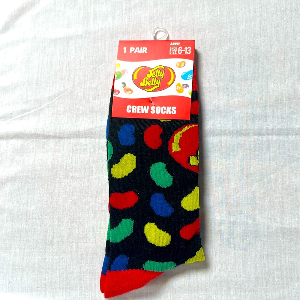 NWT Jelly Belly Adult Novelty Crew Socks Shoe Size 6-13